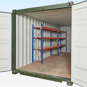 CONTAINER RACKING – ADJUSTABLE, HEAVY DUTY THREE TIER (2 BAYS)