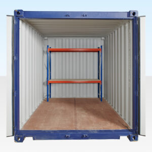 ADJUSTABLE HEAVY DUTY TWO TIER RACKING FOR REAR OF CONTAINER
