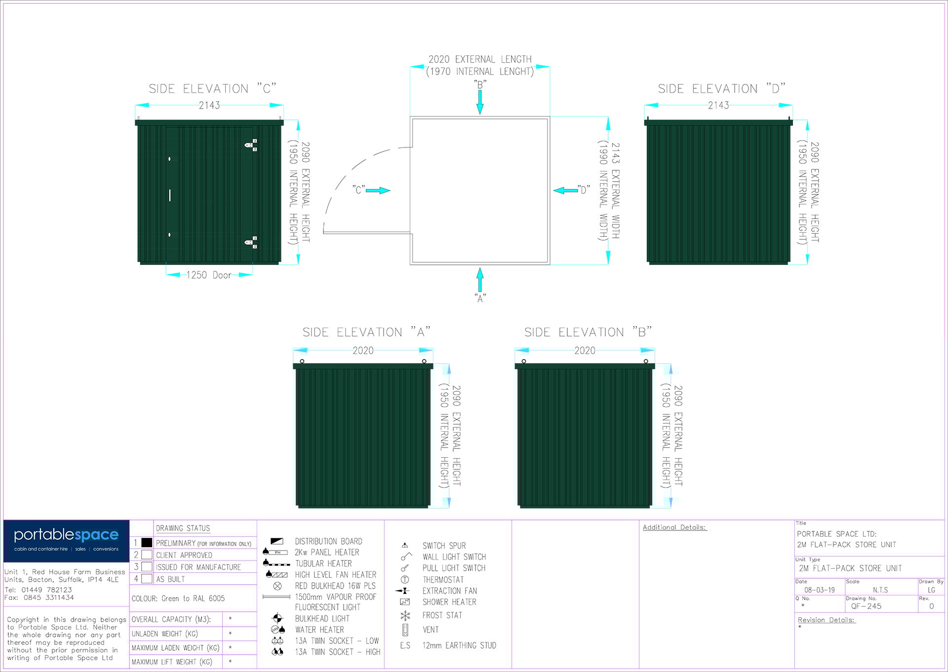 FLAT PACKED METAL STORAGE CONTAINER (POWDER COATED) - Image 6