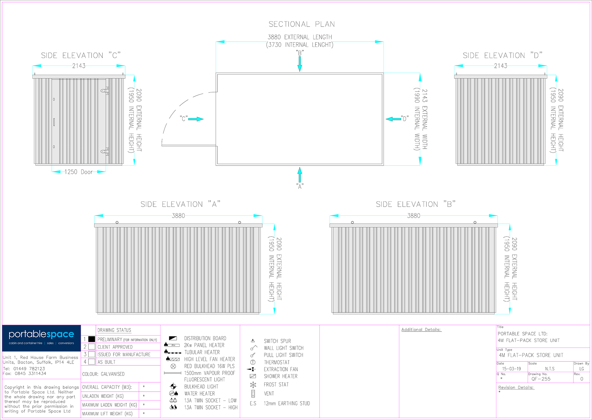 4M X 2.1M FLAT PACK CONTAINER STORE – GALVANISED - Image 5