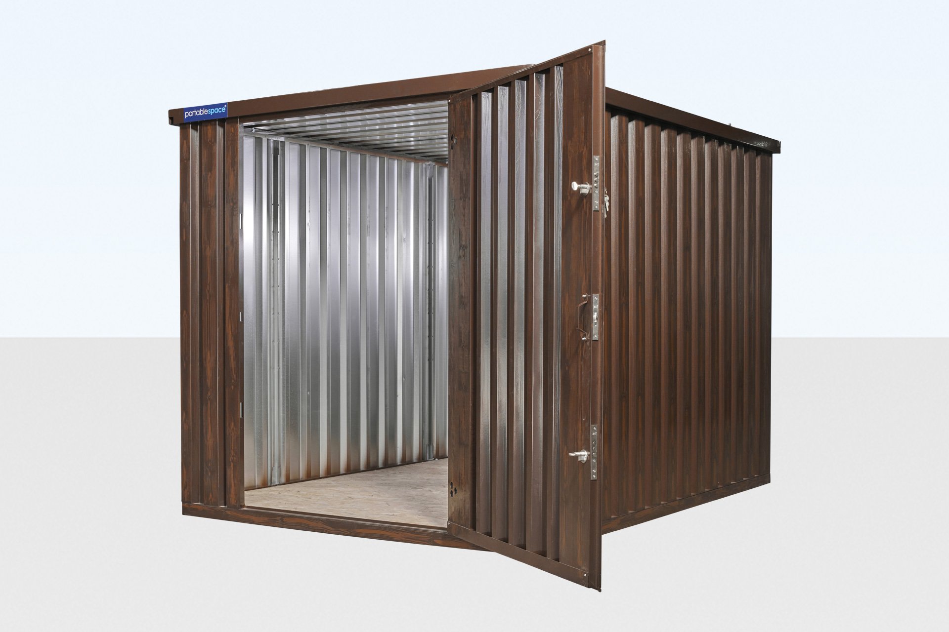 WOOD-EFFECT FLAT PACKED STORAGE CONTAINER 2M X 2.1M - Image 4