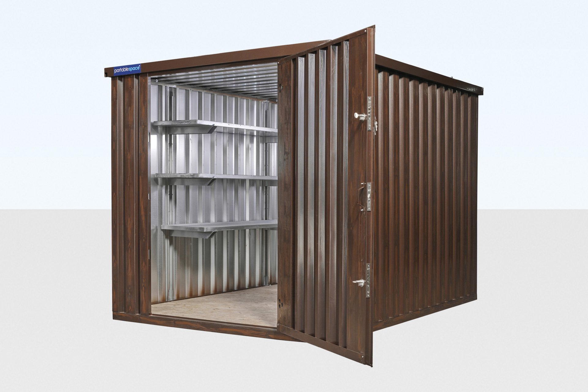 WOOD-EFFECT FLAT PACKED STORAGE CONTAINER 2M X 2.1M - Image 5